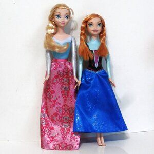 2012 Mattel Disney Princess ANNA & ELSA 11" Fashion Dolls, Lightly Used